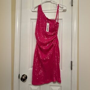 Steve Madden One Shoulder Sequin Dress